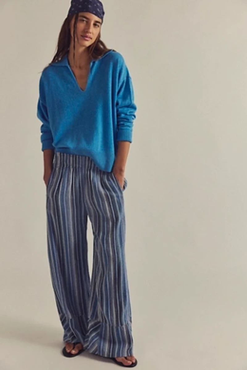 Eloura Cashmere Henley Sweater