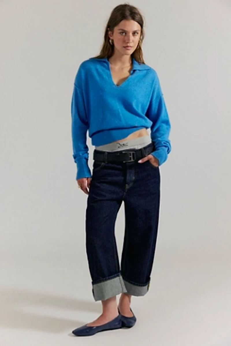 Eloura Cashmere Henley Sweater