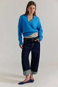 Eloura Cashmere Henley Sweater