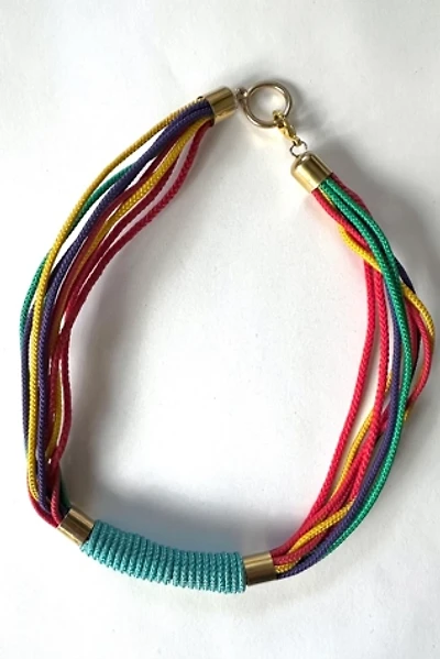 Vintage 1980s Colorful Cord Choker Selected by Cherry