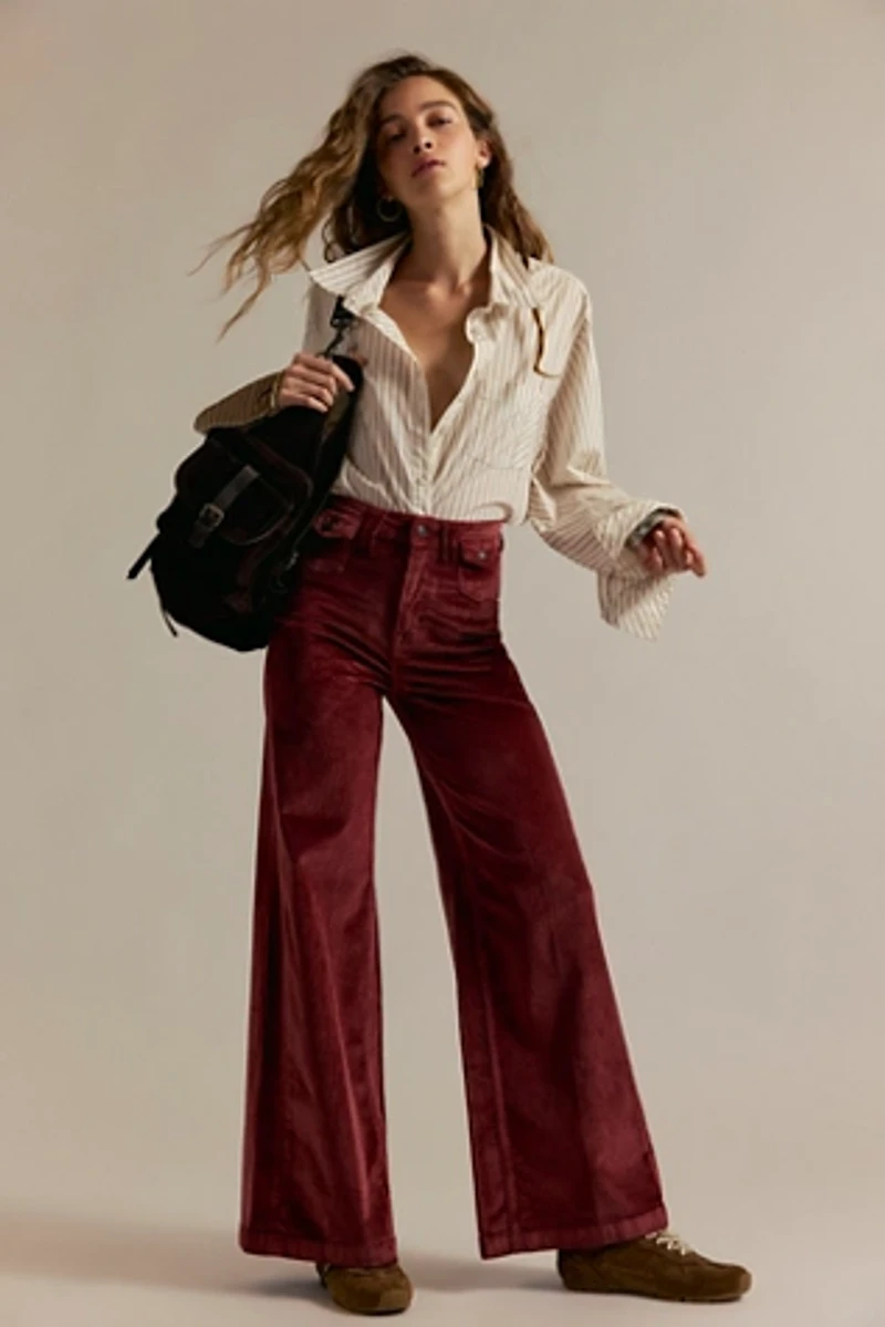 We The Free Kellee High-Rise Cord Palazzo Pants