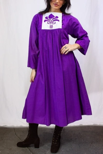 Vintage Robert Vercellino Purple Maxi Dress Selected by Black Shag Vintage