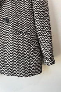Anine Bing Black and White Chevron Jacket Selected by The Curatorial Dept.