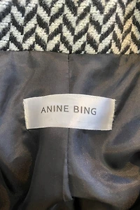 Anine Bing Black and White Chevron Jacket Selected by The Curatorial Dept.