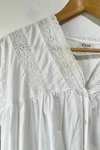 Straw London White Cotton Nightgown Selected by The Curatorial Dept.