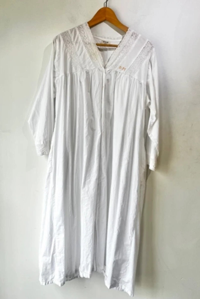 Straw London White Cotton Nightgown Selected by The Curatorial Dept.