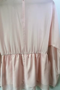 Tome Ballerina Pink Polyester Peplum Top Selected by The Curatorial Dept.