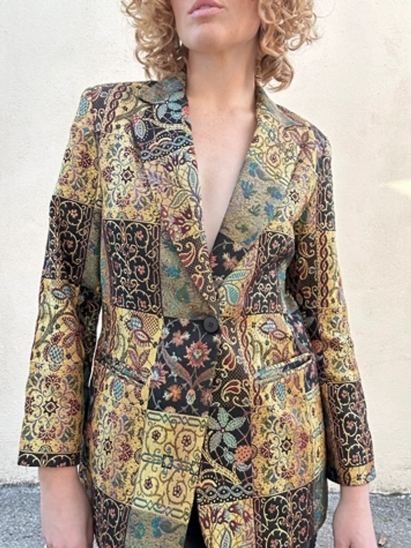 Giancarlo Ferrari Gold Brocade Blazer Selected by The Curatorial Dept.