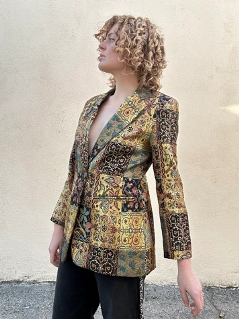 Giancarlo Ferrari Gold Brocade Blazer Selected by The Curatorial Dept.