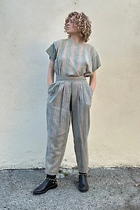 Issey Miyake Plantation Pink Stripe Two-Piece Outfit Selected by The Curatorial Dept.