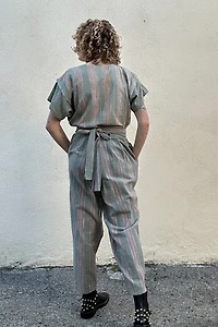 Issey Miyake Plantation Pink Stripe Two-Piece Outfit Selected by The Curatorial Dept.