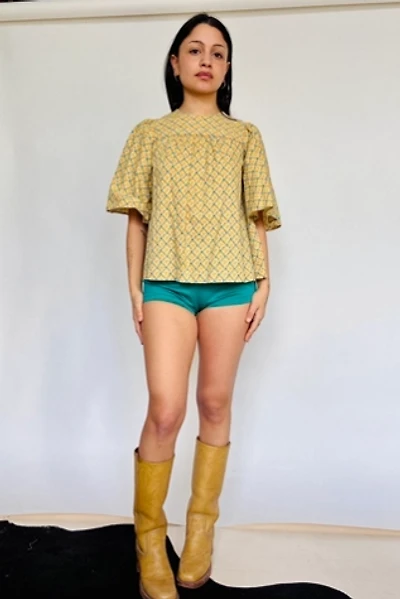 Vintage Smocked Peasant Top Selected by Atlantic Vintage