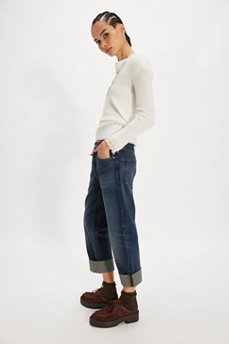 EDWIN Sawyer Coated Boyfriend Jeans