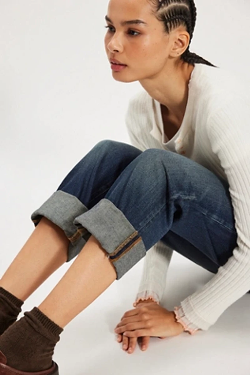 EDWIN Sawyer Coated Boyfriend Jeans