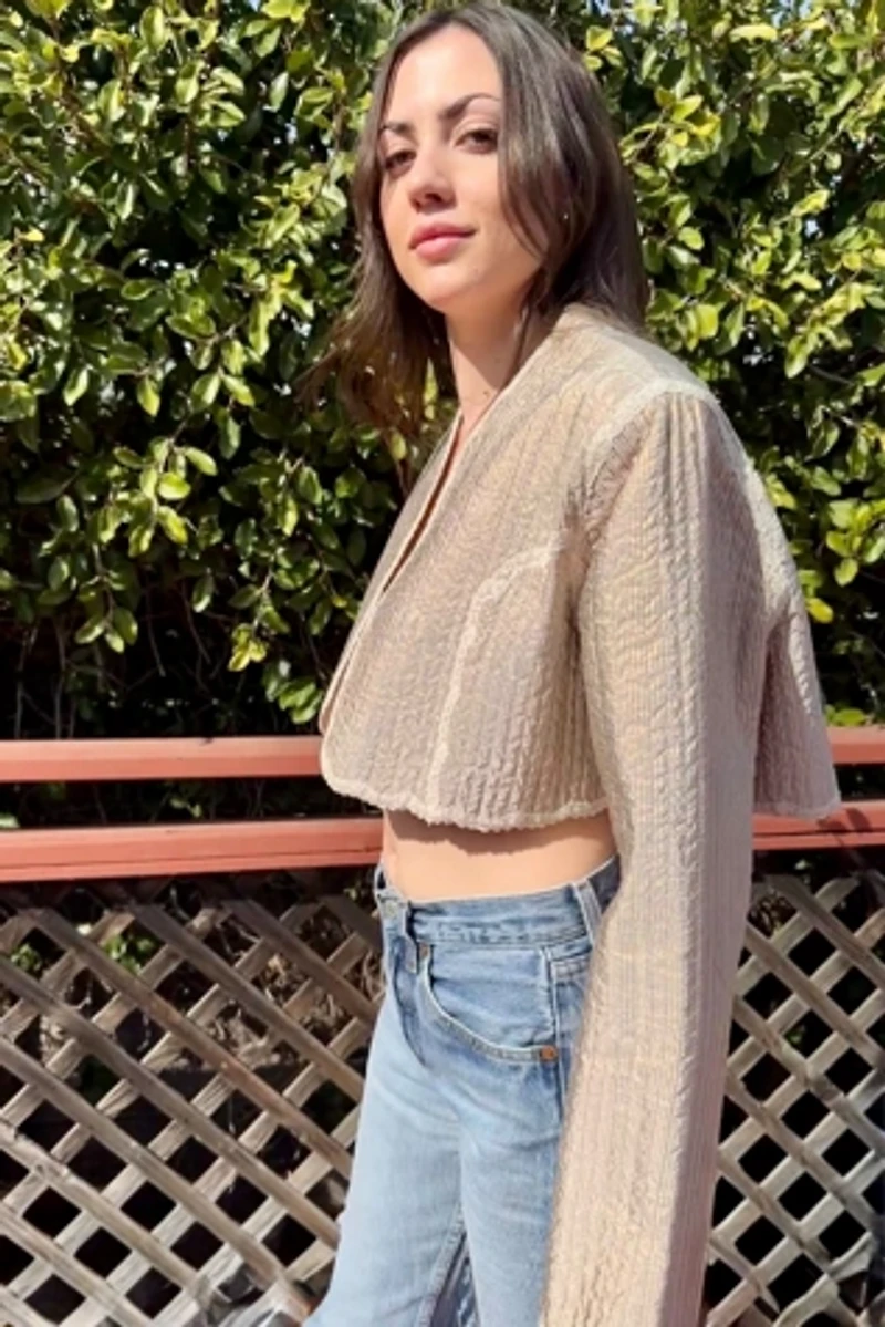 1990s Geoffrey Beene Lace Trim Bolero Jacket Selected by Personal Choice