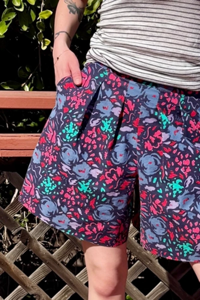 1980s Laura Ashley Floral Shorts Selected by Personal Choice