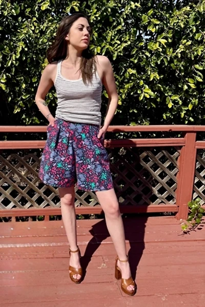 1980s Laura Ashley Floral Shorts Selected by Personal Choice