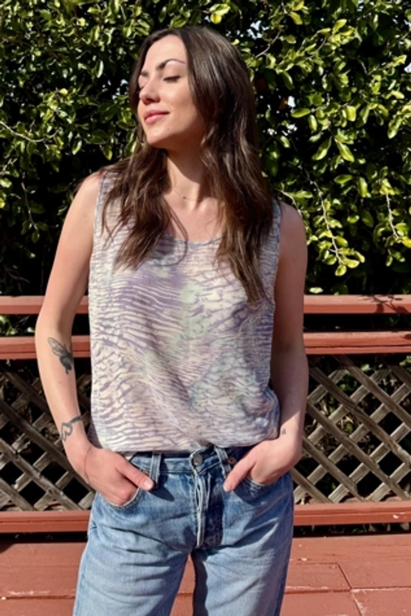 1990s Ungaro Sheer Silk Tank Top Selected by Personal Choice