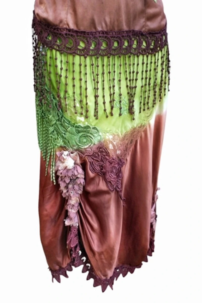 Upcycled Two Piece Dyed Slip Dress Selected by Garbage Soup