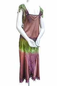 Upcycled Two Piece Dyed Slip Dress Selected by Garbage Soup