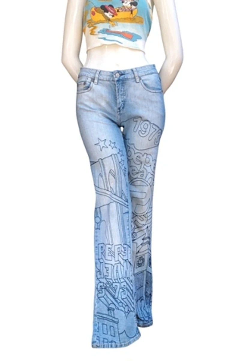1990's Pepe Embroidered Denim Jeans Selected by Garbage Soup