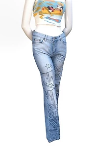 1990's Pepe Embroidered Denim Jeans Selected by Garbage Soup