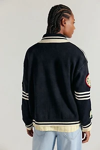 Varsity Patch Collared Cardigan
