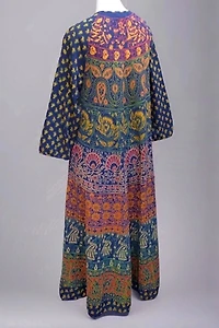 1970's India Block Print Midi Dress Selected by Garbage Soup
