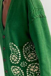 Found Paisley Knit Cardi