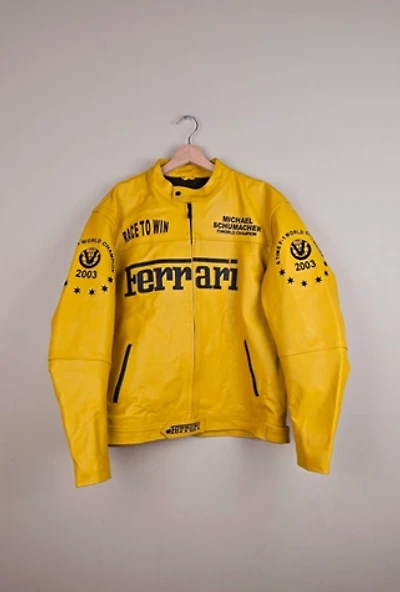 Vintage Ferrari Formula One Leather Jacket Selected By The Igala NYC