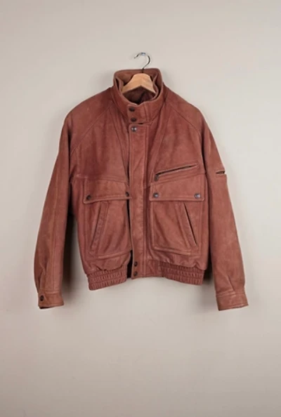 Vintage Adventure Bound Bomber Style Leather Jacket Selected The Igala NYC