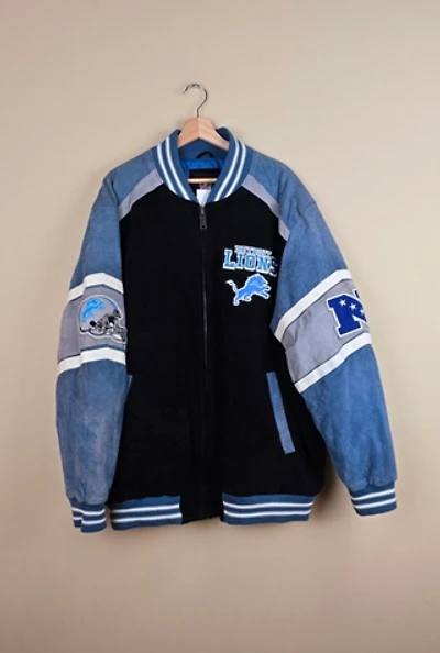 Vintage NFL Detroit Lions Suede Leather Jacket selected By The Igala NHC