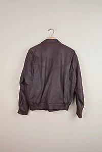 Classic 90s Chocolate Brown Leather Jacket selected by the Igala NYC