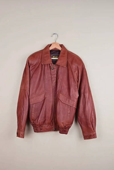 Vintage Classic Leather Bomber Jacket selected by The Igala NYC