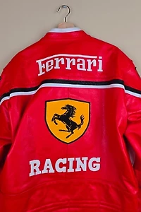 Vintage Ferrari Formula One Leather Jacket Selected By The Igala NYC