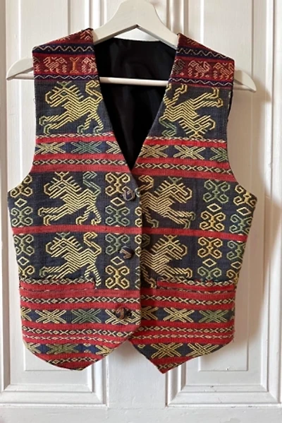 Vintage Handwoven Textile Vest Selected by KA.TL.AK