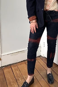 Bespoke Over Dyed Blue and Rust Levi Jeans Selected by KA.TL.AK