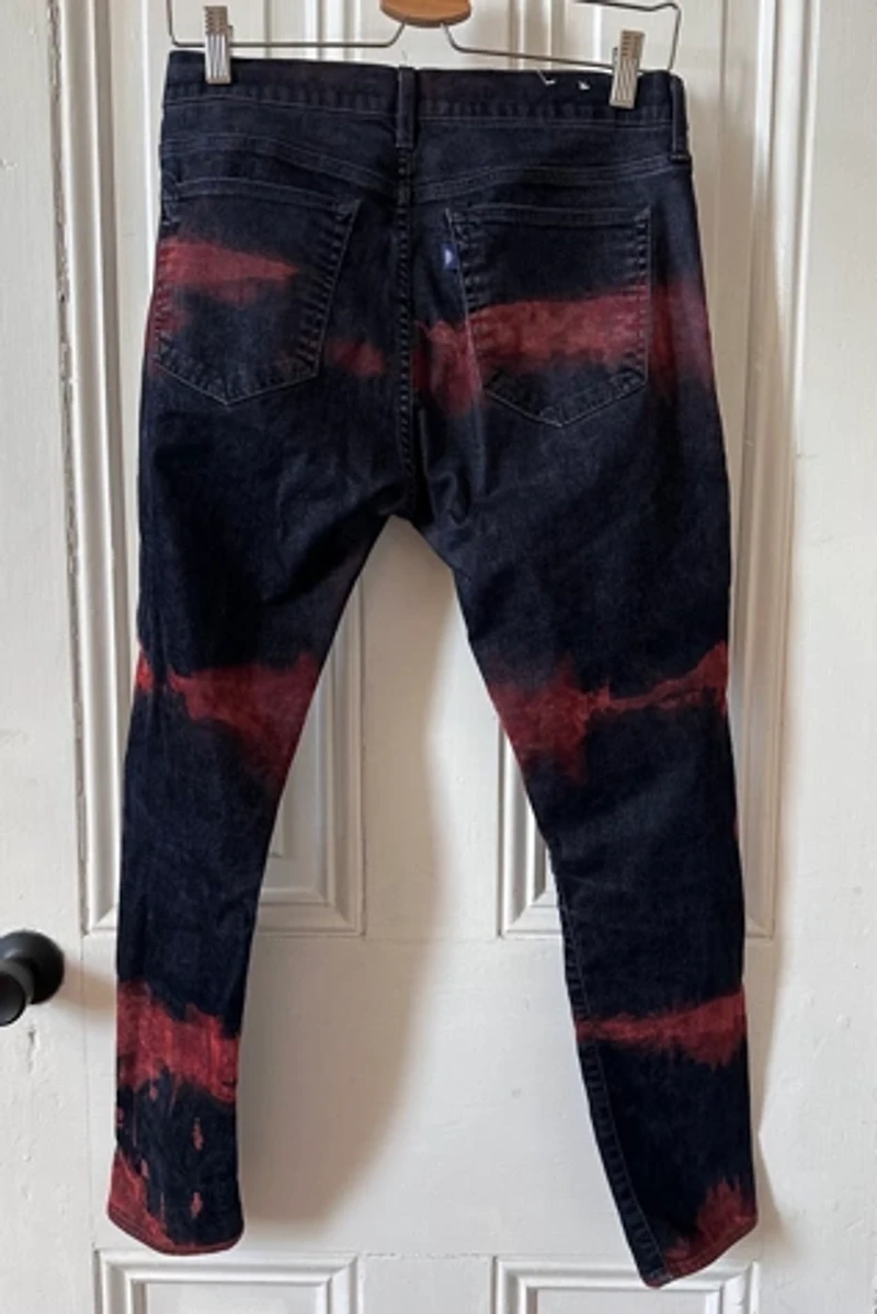 Bespoke Over Dyed Blue and Rust Levi Jeans Selected by KA.TL.AK