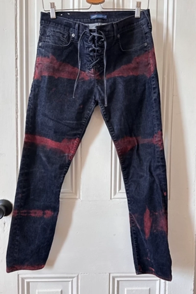 Bespoke Over Dyed Blue and Rust Levi Jeans Selected by KA.TL.AK
