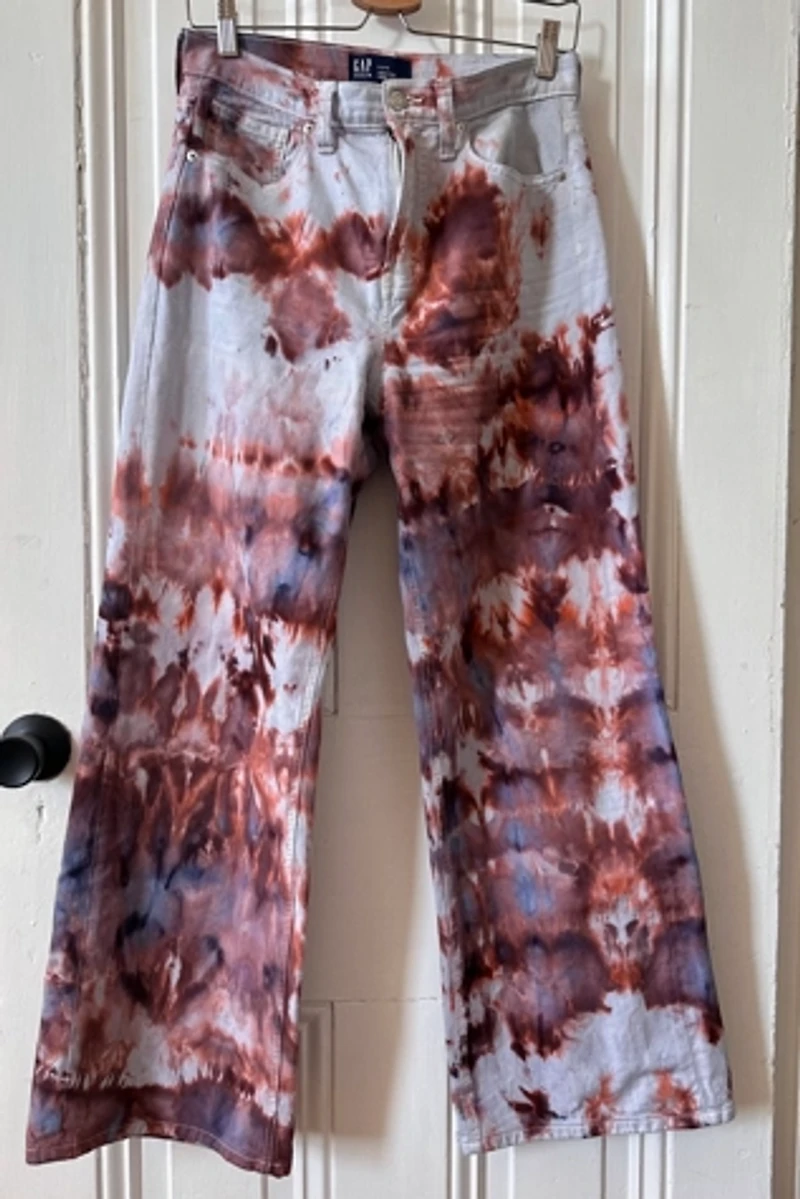 Bespoke Hand Dyed Wide Leg Jeans Selected by KA.TL.AK
