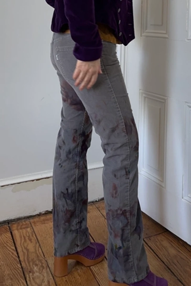 Bespoke Over Dyed Levi 514 Gray Corduroy Jeans Selected by KA.TL.AK