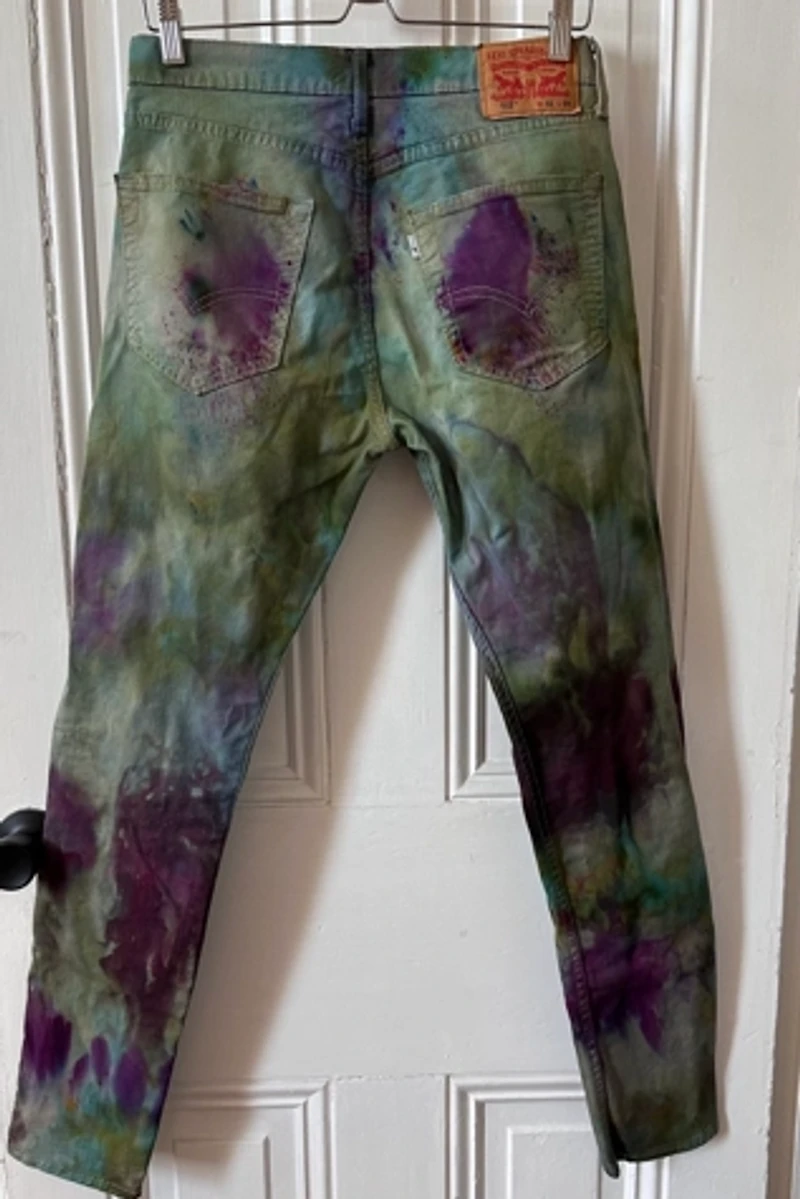 Bespoke Over Dyed Moss Levi 512 Selected by KA.TL.AK