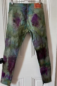 Bespoke Over Dyed Moss Levi 512 Selected by KA.TL.AK