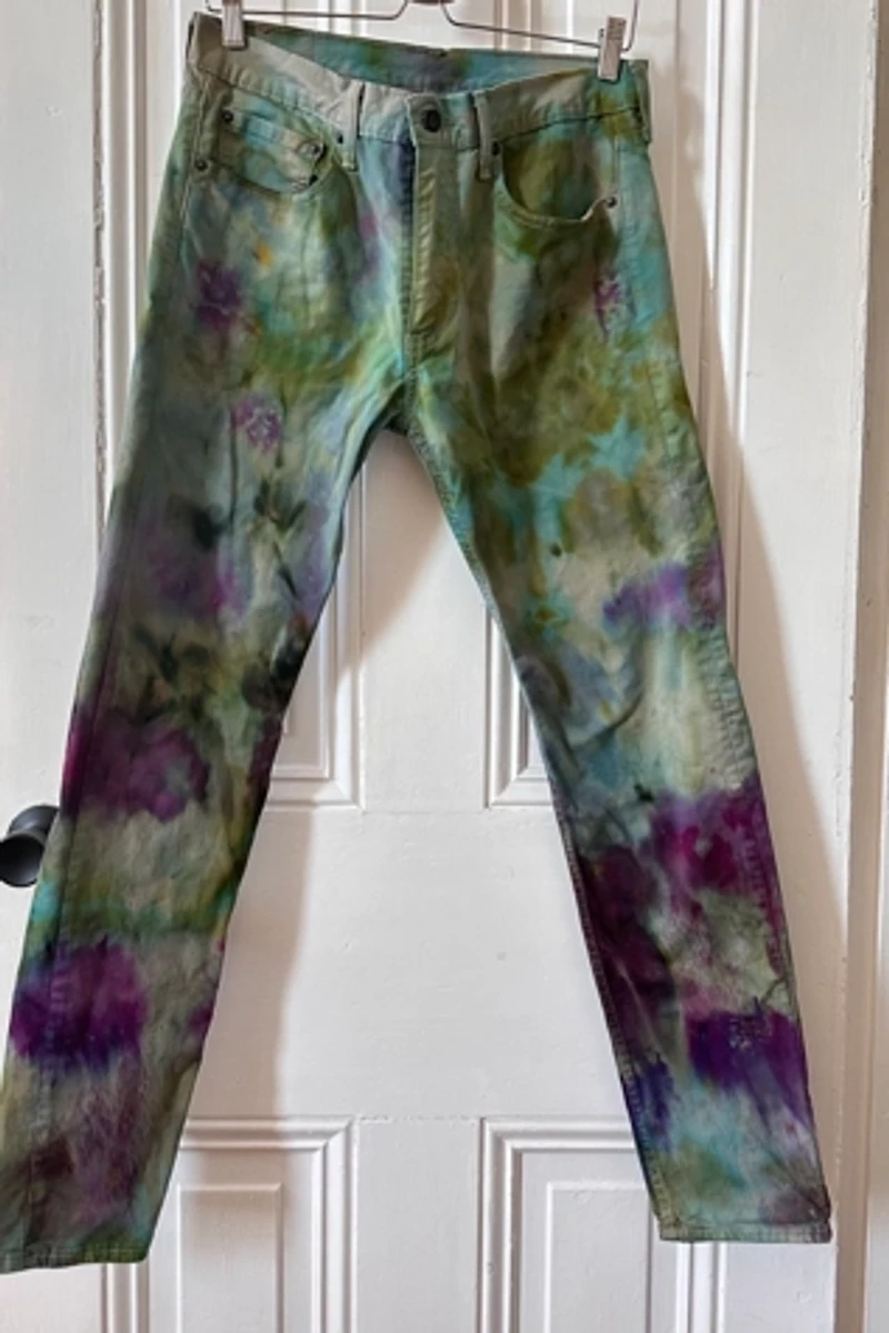 Bespoke Over Dyed Moss Levi 512 Selected by KA.TL.AK