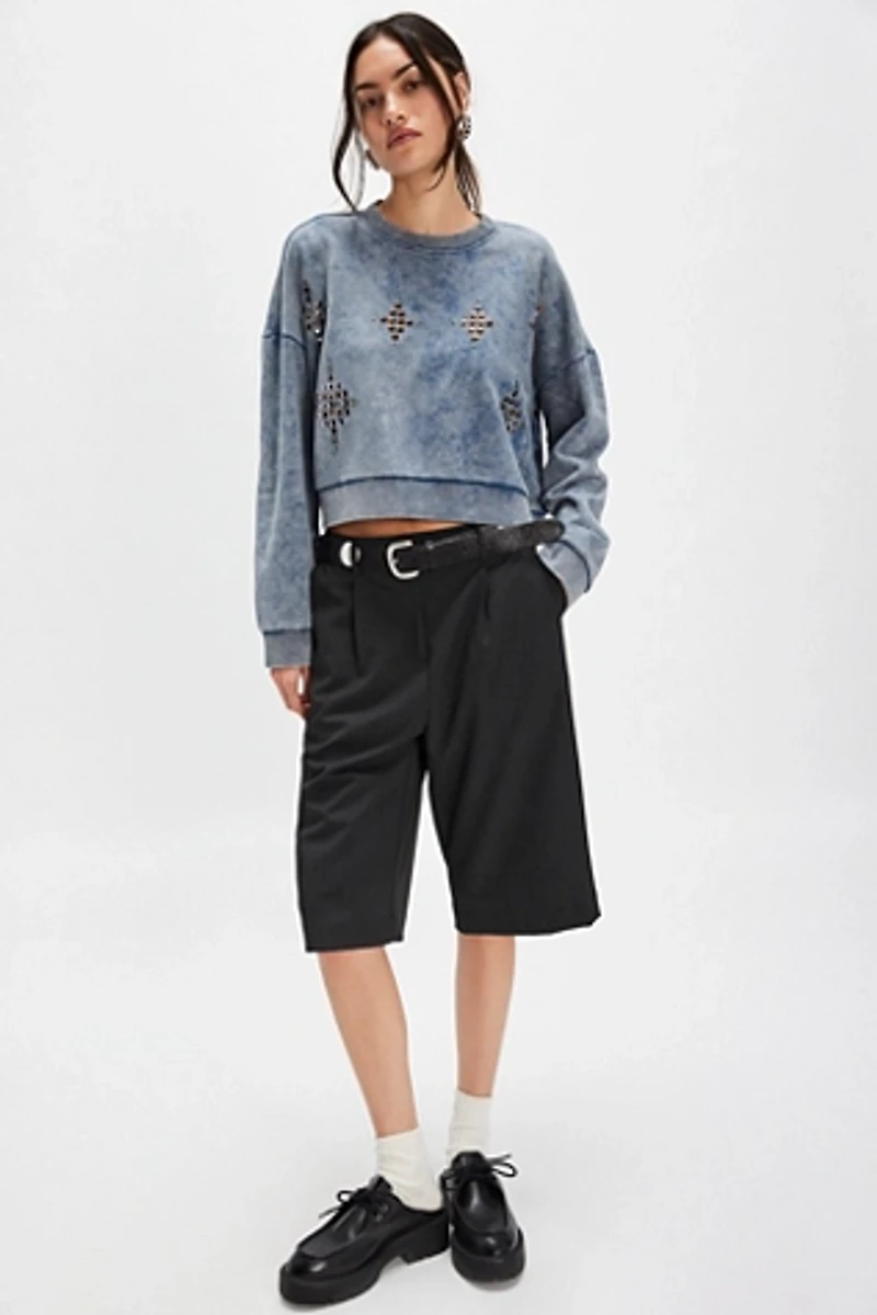 OneTeaspoon Cropped Star Studded Sweater
