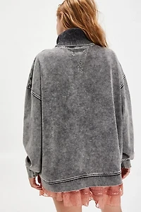 OneTeaspoon Fleece Roll-Neck Sweatshirt