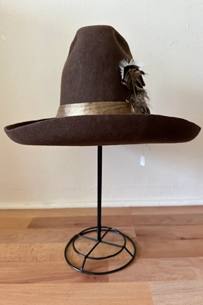 Vintage Deep Front Brown Felt Chinchero Hat Selected by Picky Jane