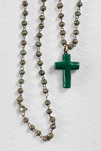 Vintage Filagree Chain Malachite Cross Charm Selected by MARMALADE