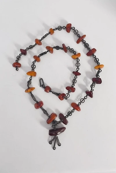 Antique Art Nouveau Silver Amber Fringe Necklace Selected by MARMALADE