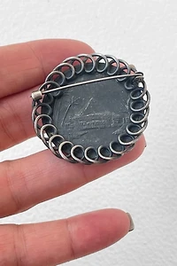 Antique Silver Nefertiti Egypt Souvenir Brooch Selected by MARMALADE